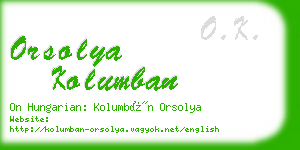 orsolya kolumban business card